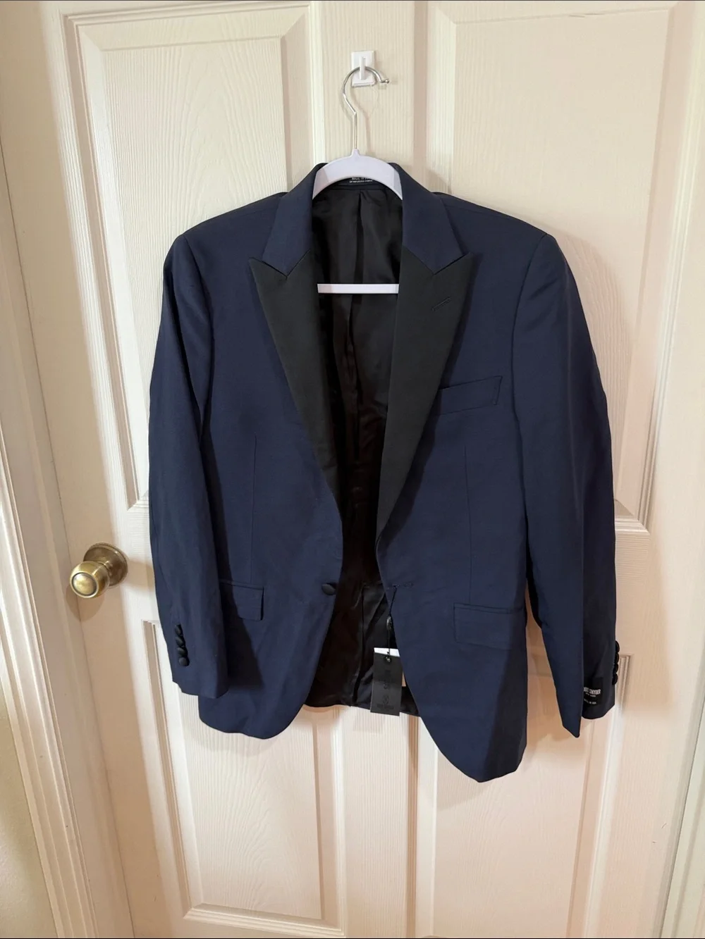 Todd Snyder Sutton Navy Peak Lapel Tuxedo Jacket Sz 36S.  New